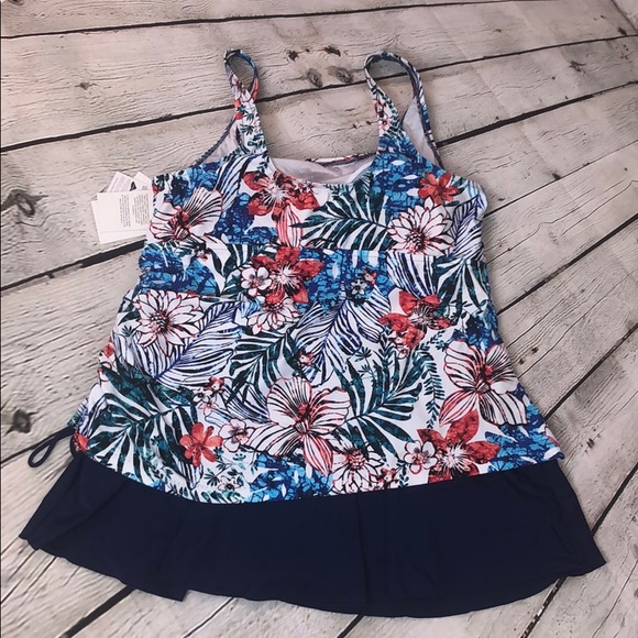 Azul one piece Swim Dress - Picture 2 of 12